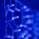 9ft Icicle - White Strand - Blue