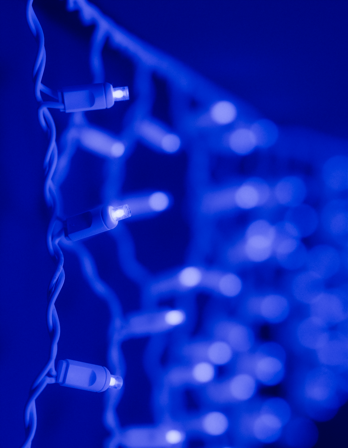 9ft Icicle - White Strand - Blue