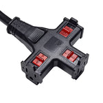 15-100ft Extension Cord, Triple Adapter w. Lock 16AWG