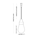 S14 LED Cafe Bulb Pendant / 1-Channel