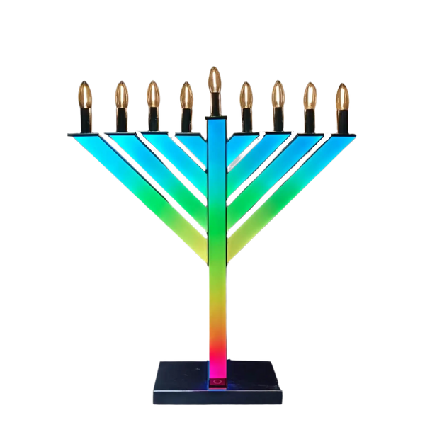 2Ft Lux Menorah – Multi-Color LED Hanukkah Display - Main Image