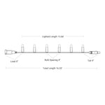 48L 7mm LED Dome Light String, 4in Bulb Spacing