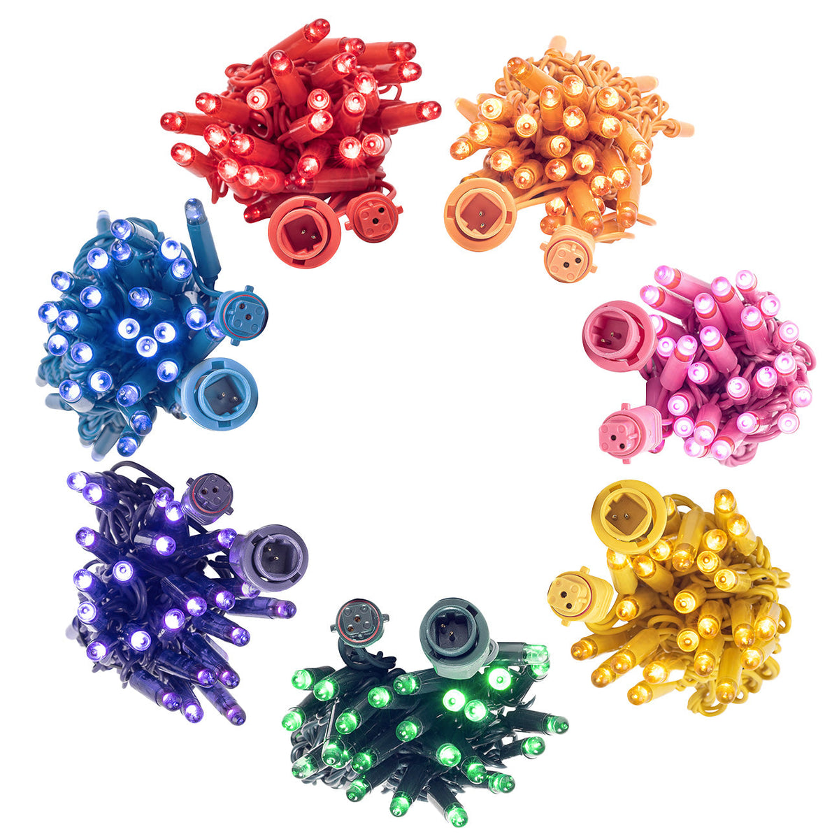 48L 7mm LED Dome Light String, 4in Bulb Spacing