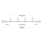 70L 5mm LED Light String, 4in Bulb Spacing