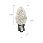 C9 LED Faceted Bulbs with Effects, E17 Base