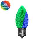 C9 LED Faceted Bulbs with Effects, E17 Base