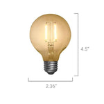 G80 LED Vintage Cafe Bulb, E26 Base