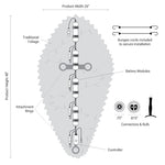 Warm White Battery Pre-lit Spray