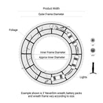 Warm White Battery Pre-lit Wreath