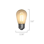 S14 LED Vintage Cafe Bulb, E26 Base