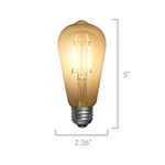 ST58 LED Vintage Cafe Bulb, E26 Base