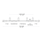 40L 7mm LED Expandable Light String, 6in Bulb Spacing