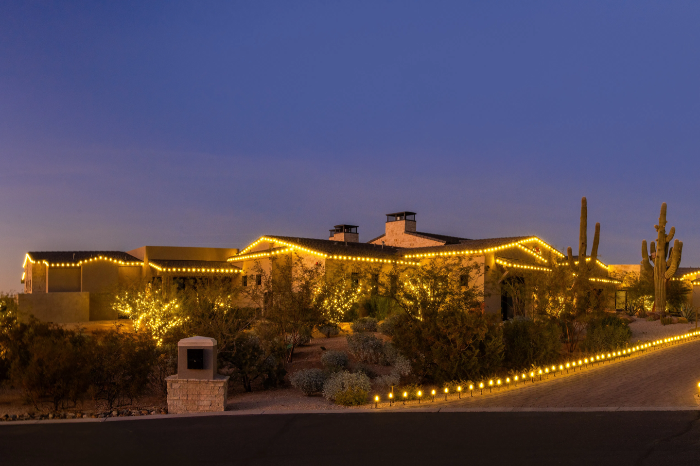 Professional holiday lighting installation